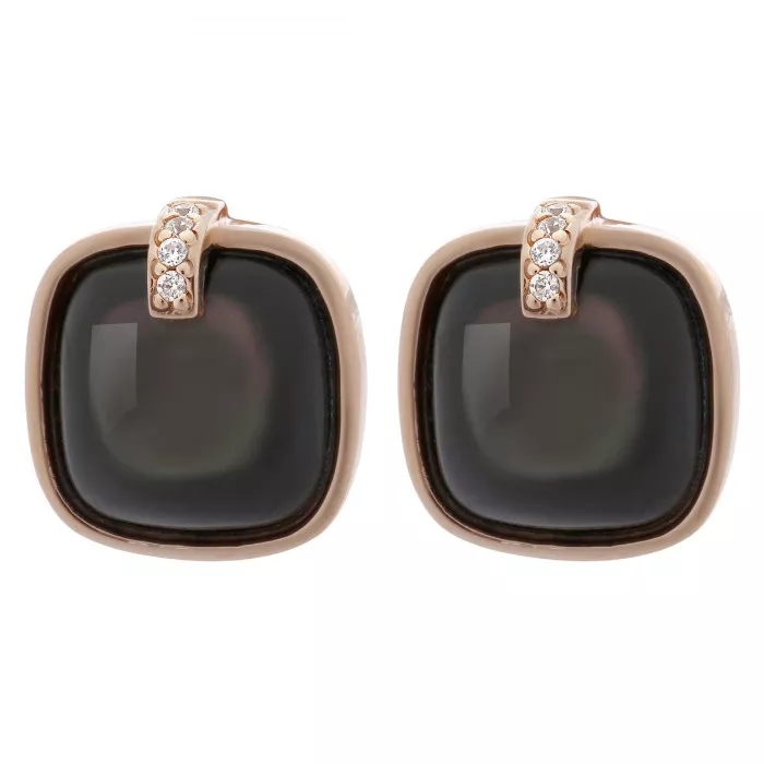 Orphelia® 'Larina' Women's Sterling Silver Stud Earrings - Rose ZO-7227