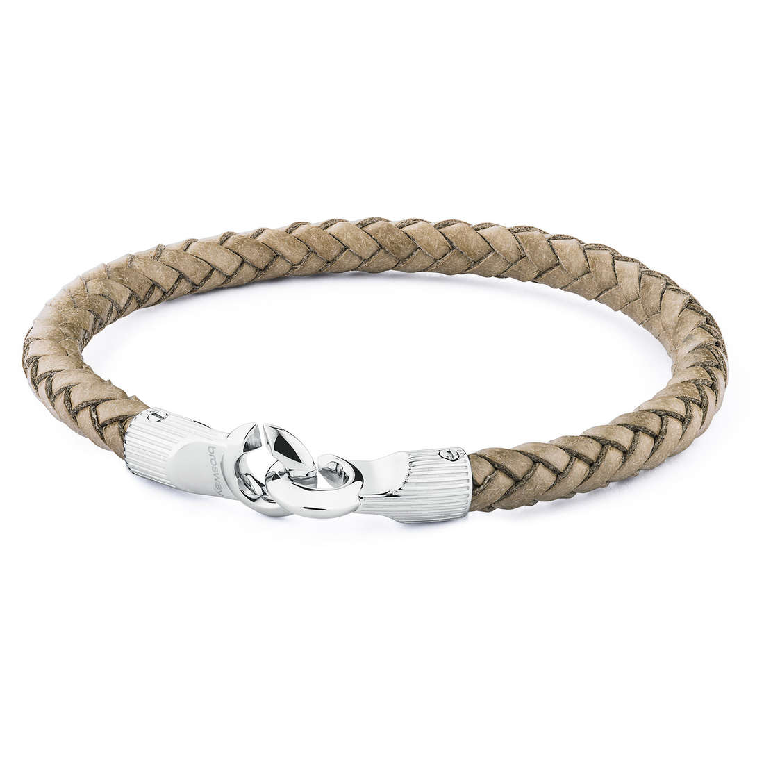 Outback Beige Rubber Bracelet (Silver/Beige)
