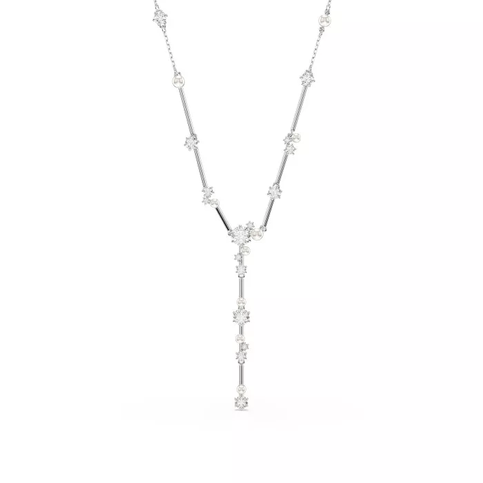 Swarovski® 'Constella Bars' Women's Base Metal Necklace - Silver 5711830