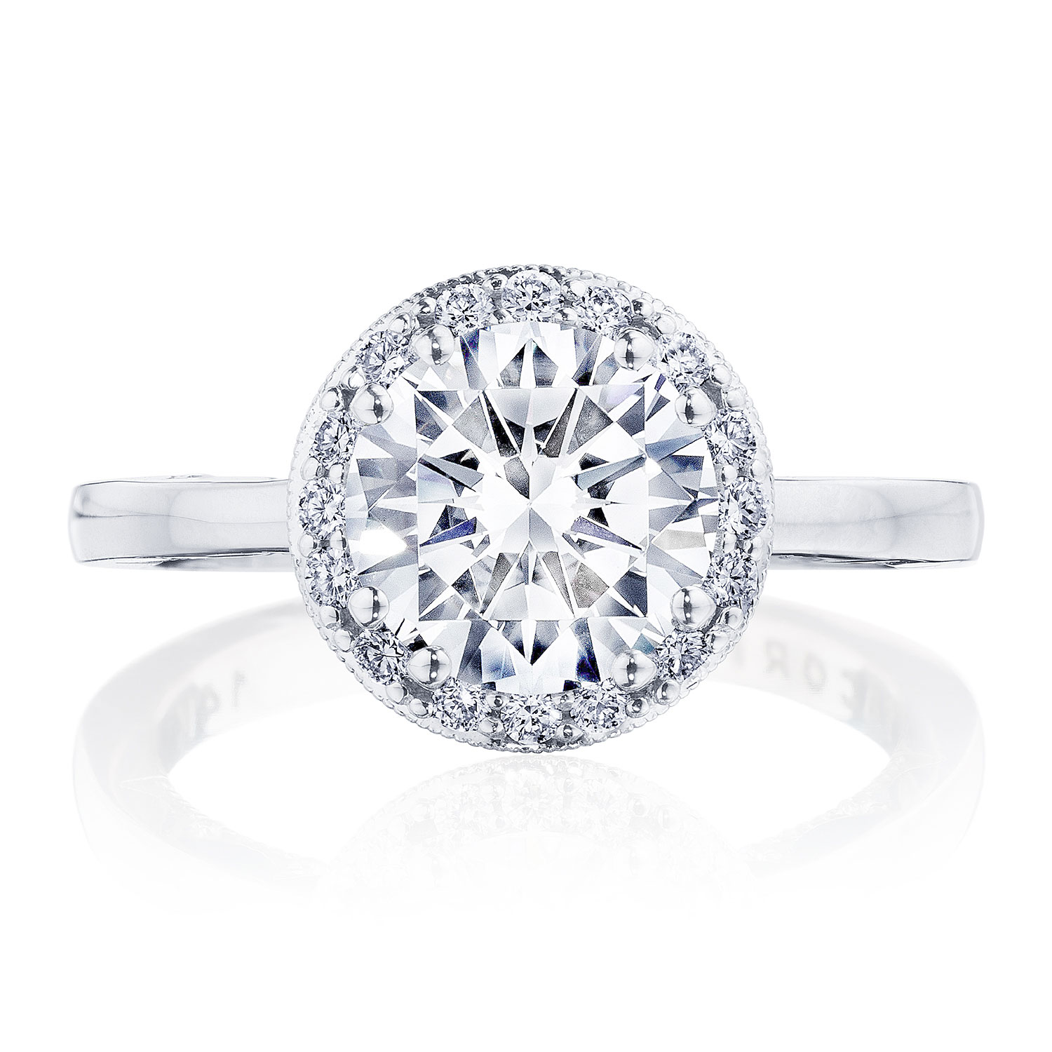 P1012RD Round Bloom Engagement Ring