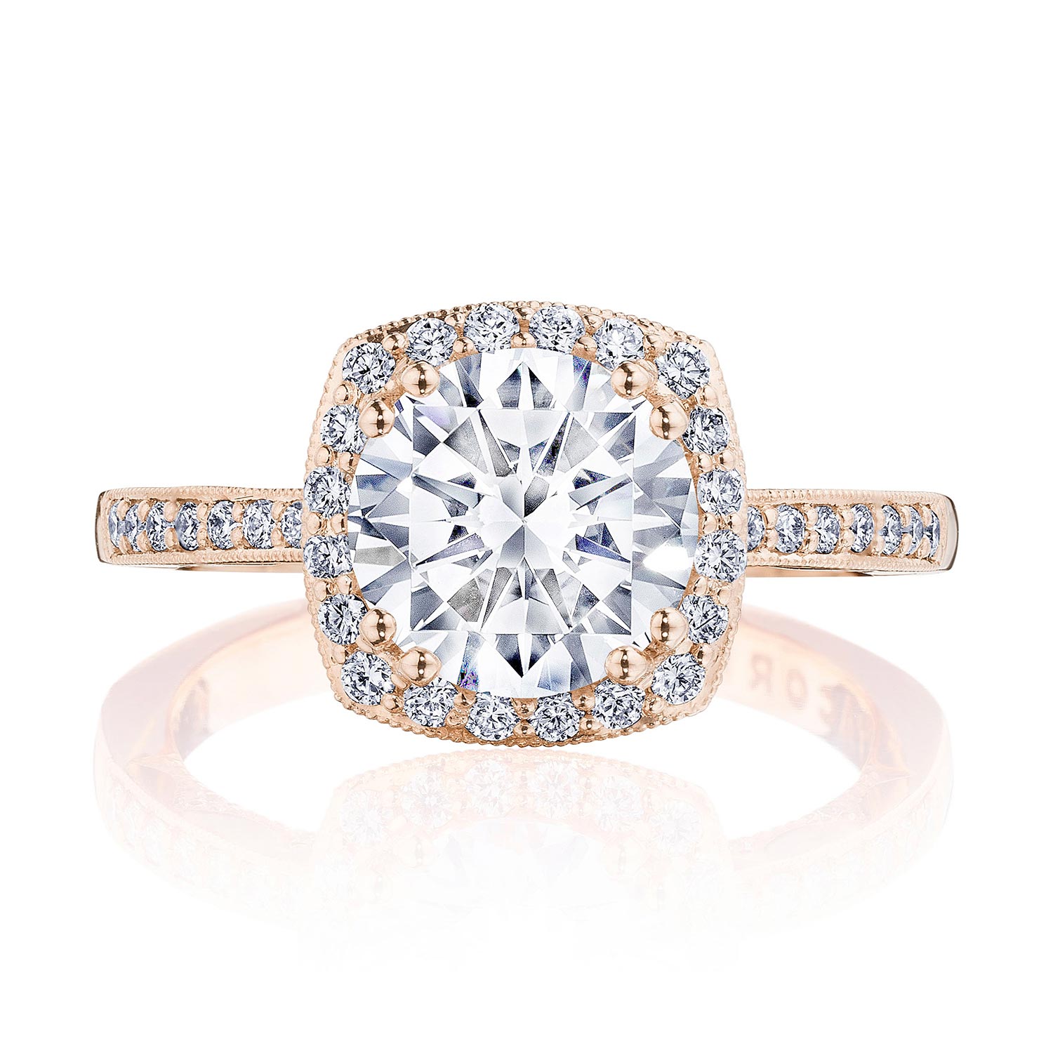 P1032CU Round Bloom Engagement Ring