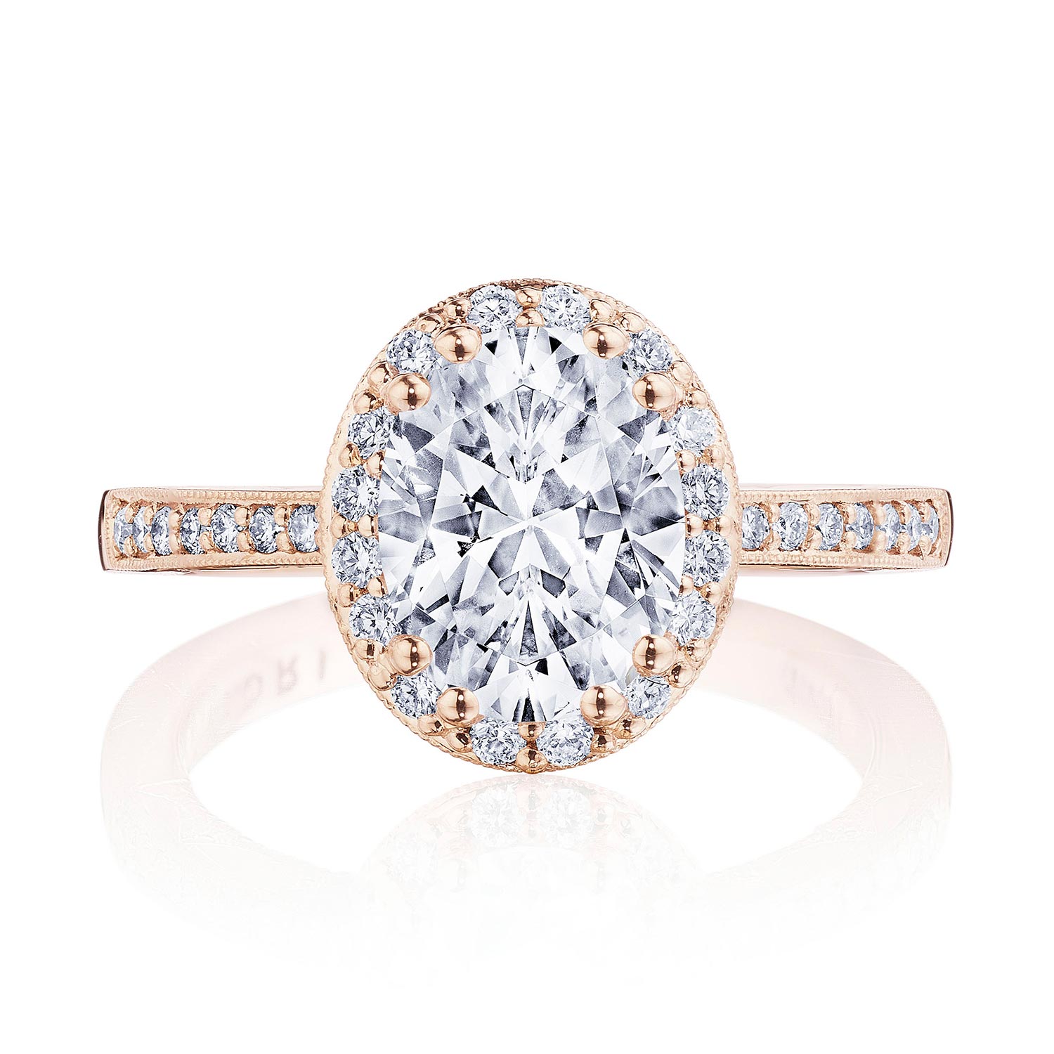 P1032OV Oval Bloom Engagement Ring