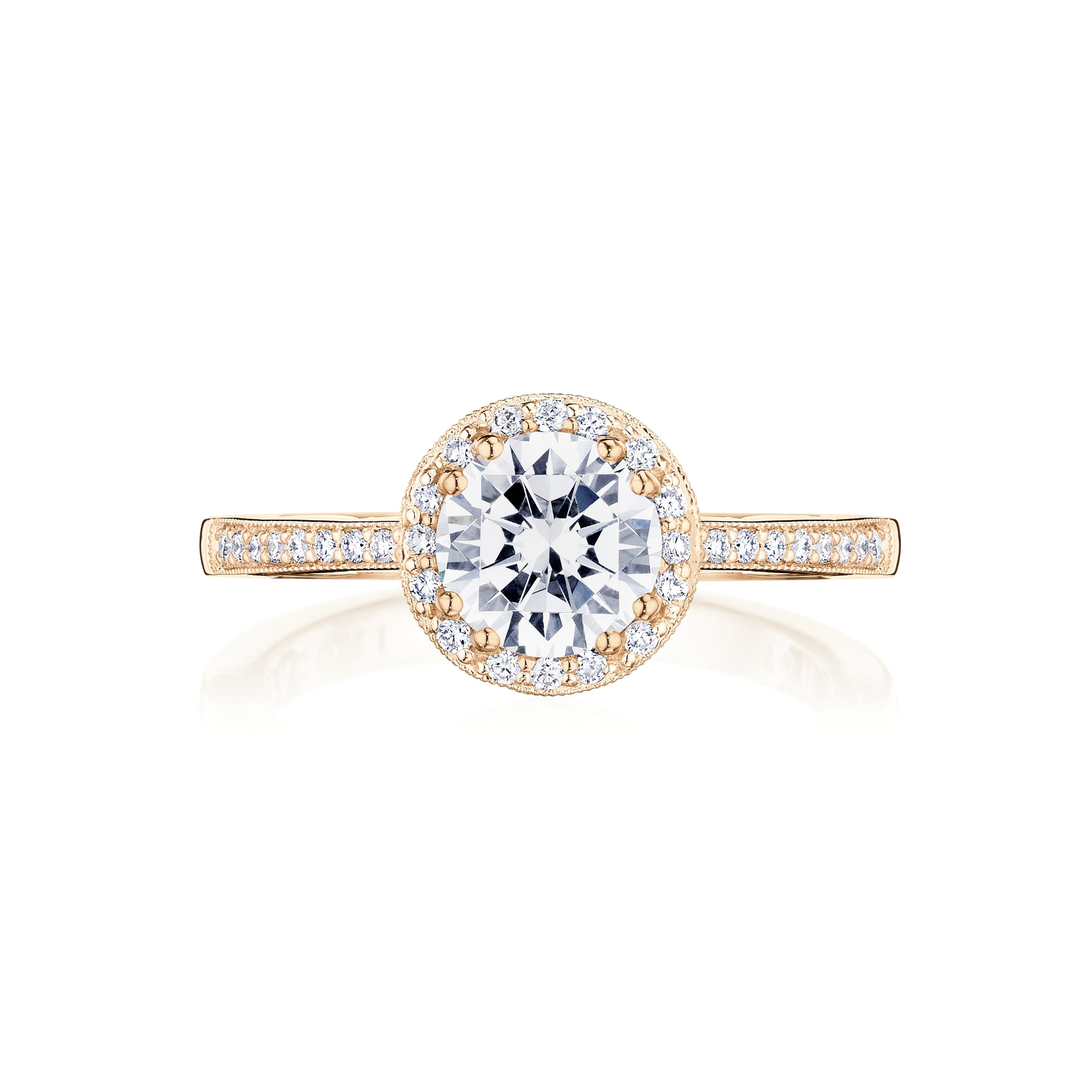 P103RD Round Bloom Engagement Ring