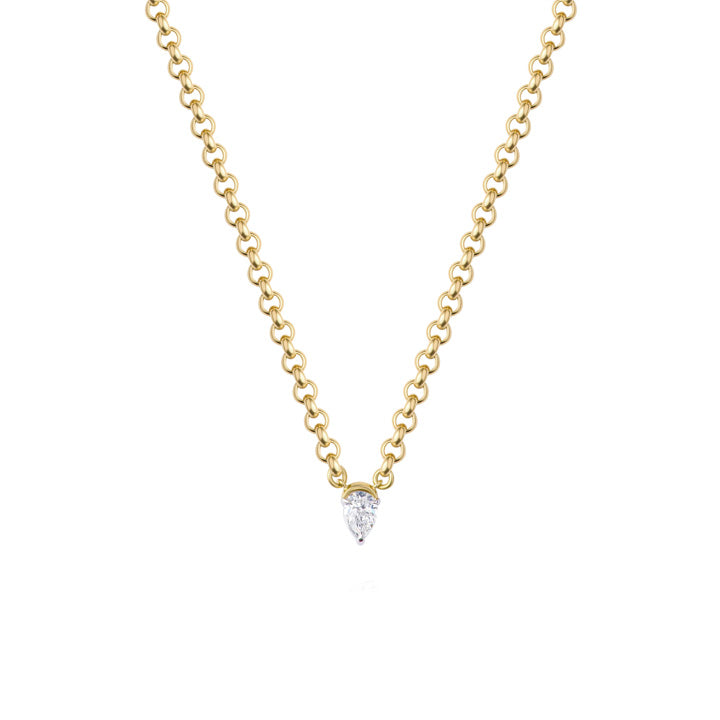 Phillips House Platinum & 14K Yellow Gold Pear Cuddle Necklace - N0017DPTY