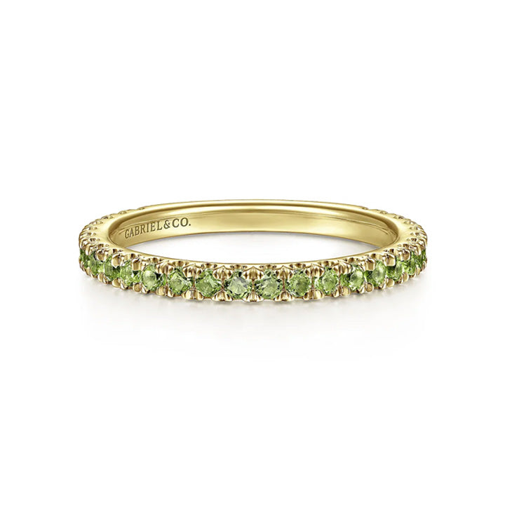 Gabriel & Co. 14K Yellow Gold Peridot Stackable Ring - LR50889Y4JPE