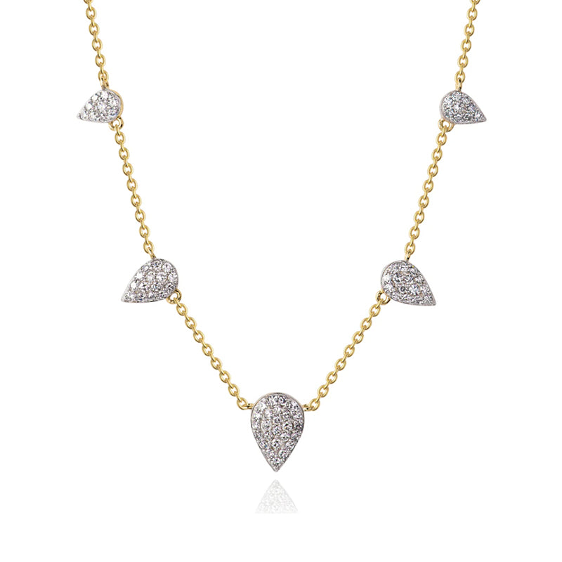 Phillips House 14K Yellow Gold Diamond Deconstructed Station Necklace - N2610DY