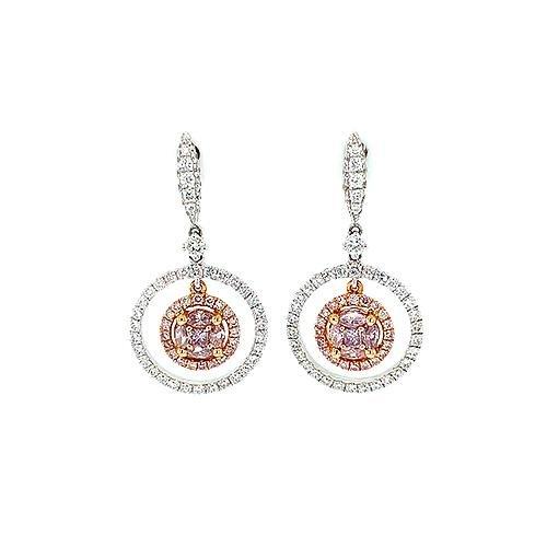 Pink Diamond Earrings
