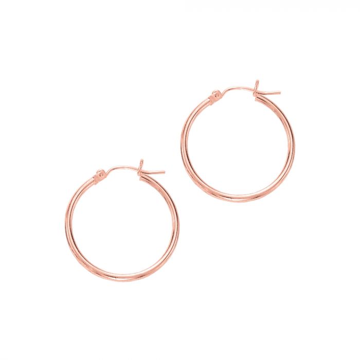 14K Gold 2mm Hoops Earring