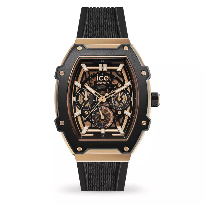 Ice Watch® Multi Dial 'Ice Boliday - Black Rose-gold Skel - Steel' Men's Watch (Medium) 024370