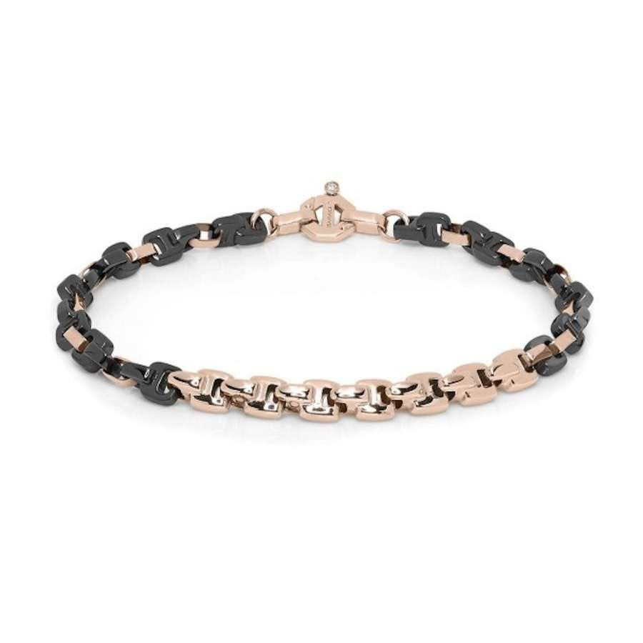 Baraka Men Bracelet 18K Rose Gold with Black Ceramic