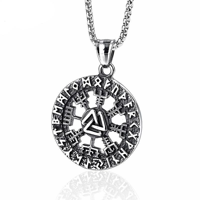 Valknut Amulet Stainless Steel Pendant Necklace