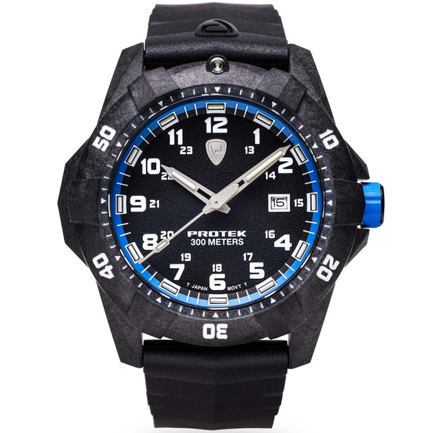ProTek Carbon Dive 1000 Series Tritium Black Blue