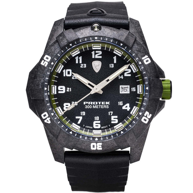 ProTek Carbon Dive 1000 Series Tritium Black Green