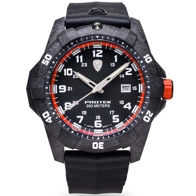ProTek Carbon Dive 1000 Series Tritium Black Orange