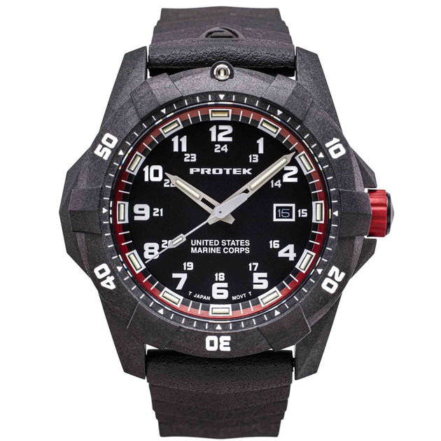 ProTek Carbon USMC Series Dive Black Red