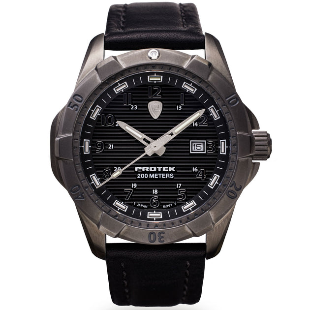 ProTek Steel Dive 2000 Series Tritium Black Gunmetal