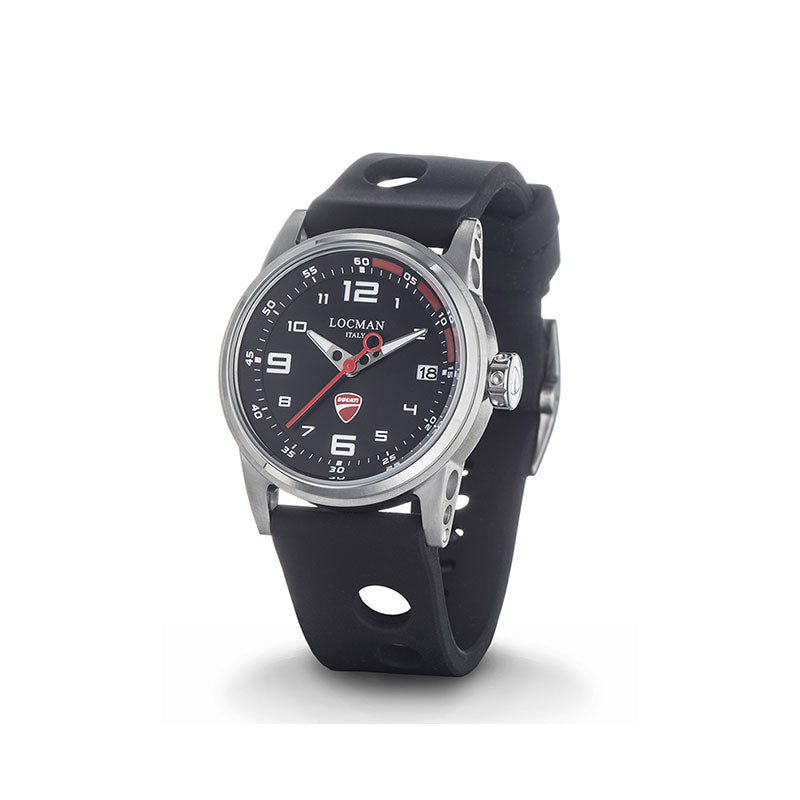 Round Ducati Locman Chrono Hole Black Watch