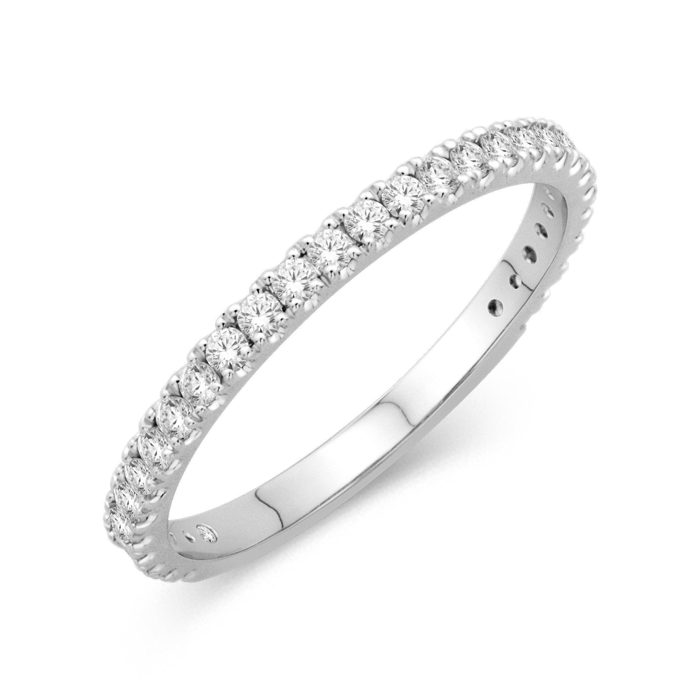 14k White Gold 0.39ct Diamond Band- R#12778