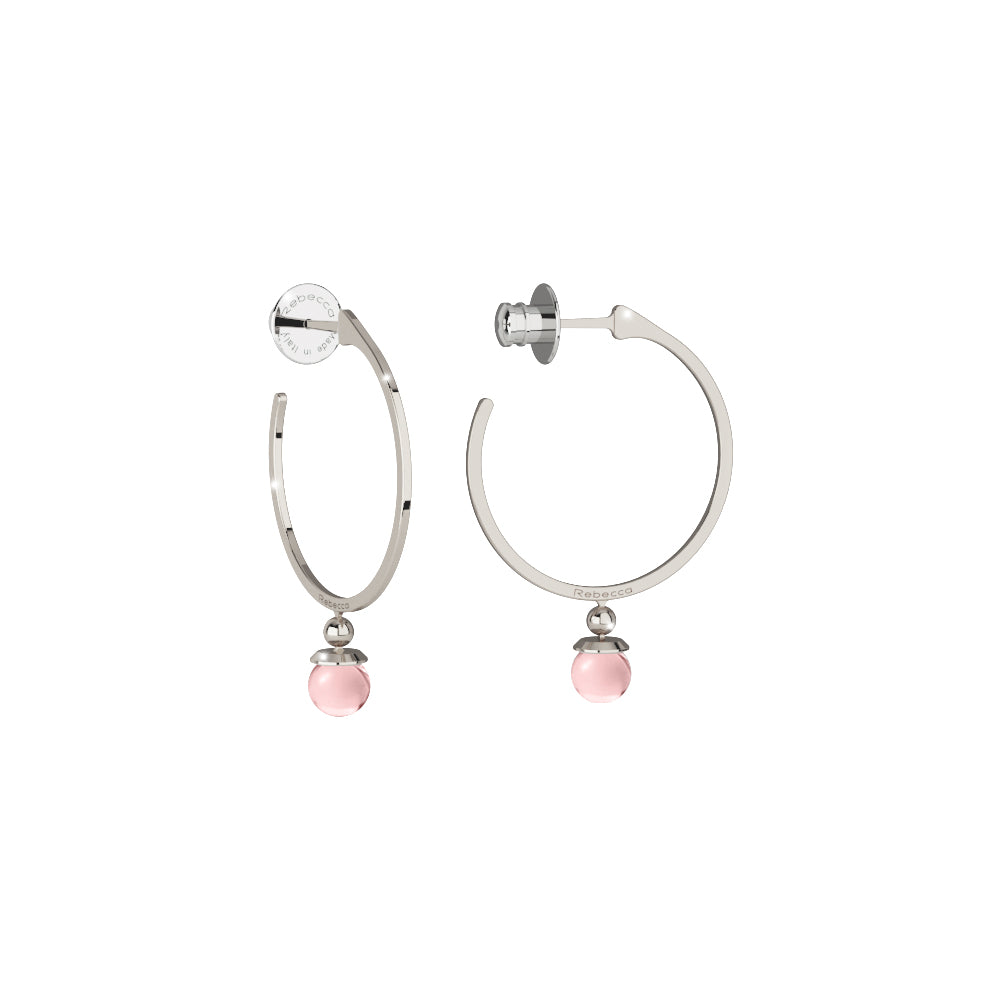 Boulevard Pink Hoop Earrings