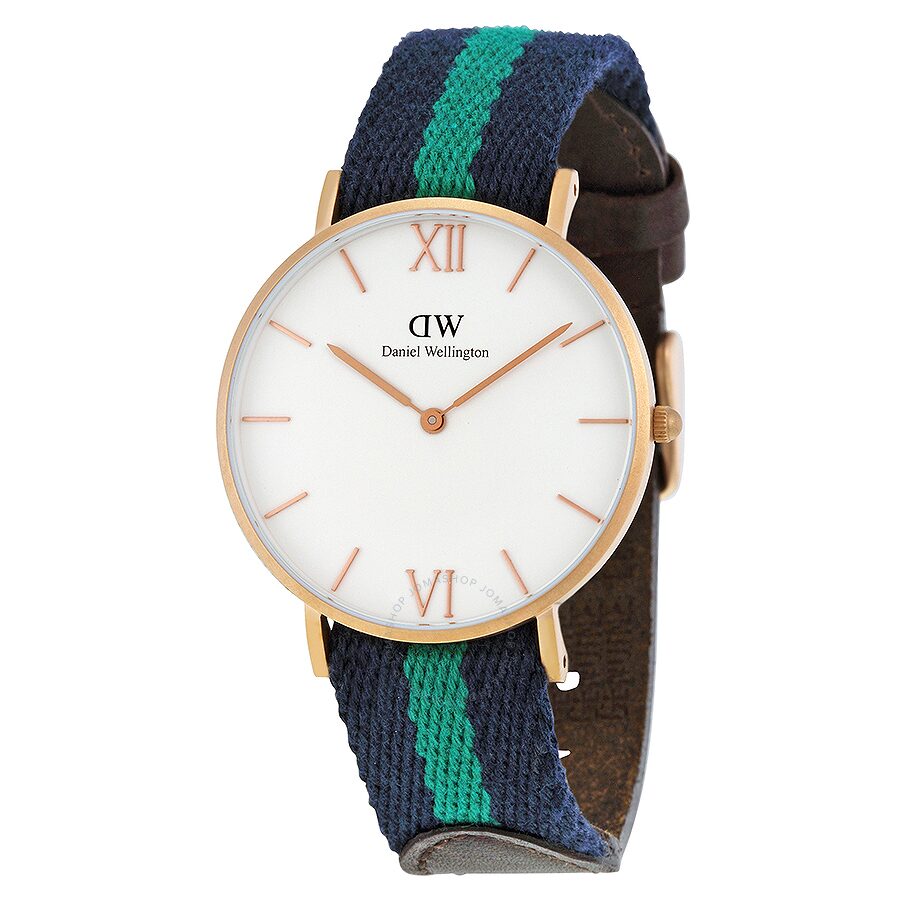 Grace Warwick Watch (Navy Blue-Green/Rose-Gold)