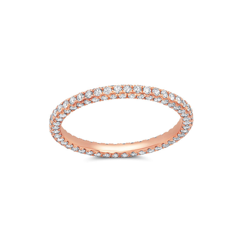 Graziela 14k Rose Gold 1.00ctw Diamond 3-Sided Eternity Band- WBR-1201170