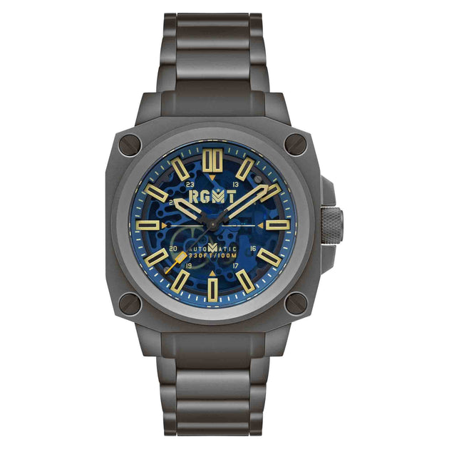 RGMT Altimeter Skeleton Automatic Sandblast Blue