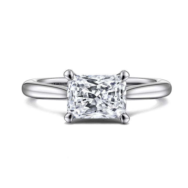 Gabriel & Co 14k White Gold East-West Radiant Cut Diamond Solitaire Engagement Ring - ER15618N6W4JJJ