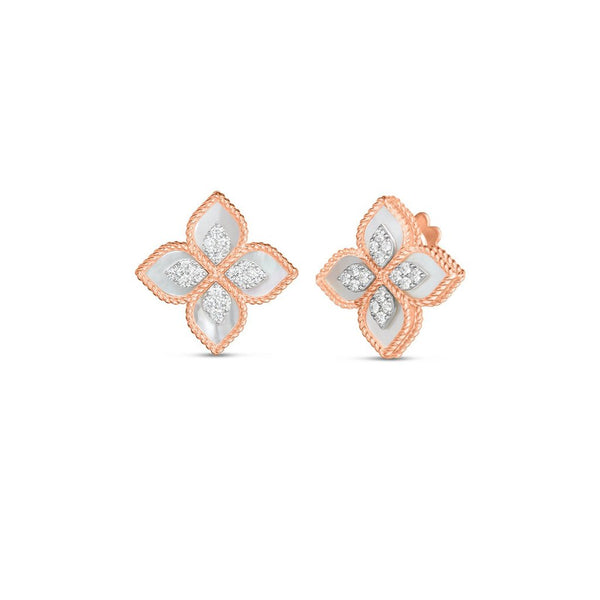 Roberto Coin Princess Flower Mother-of-Pearl Earrings