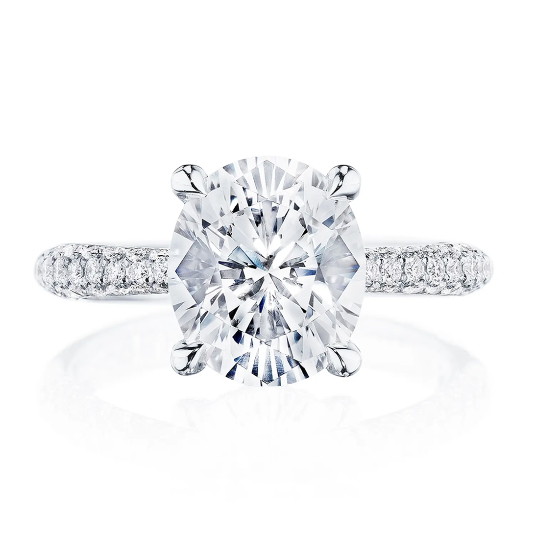 Tacori Platinum RoyalT Oval Solitaire Engagement Ring - HT2673OV