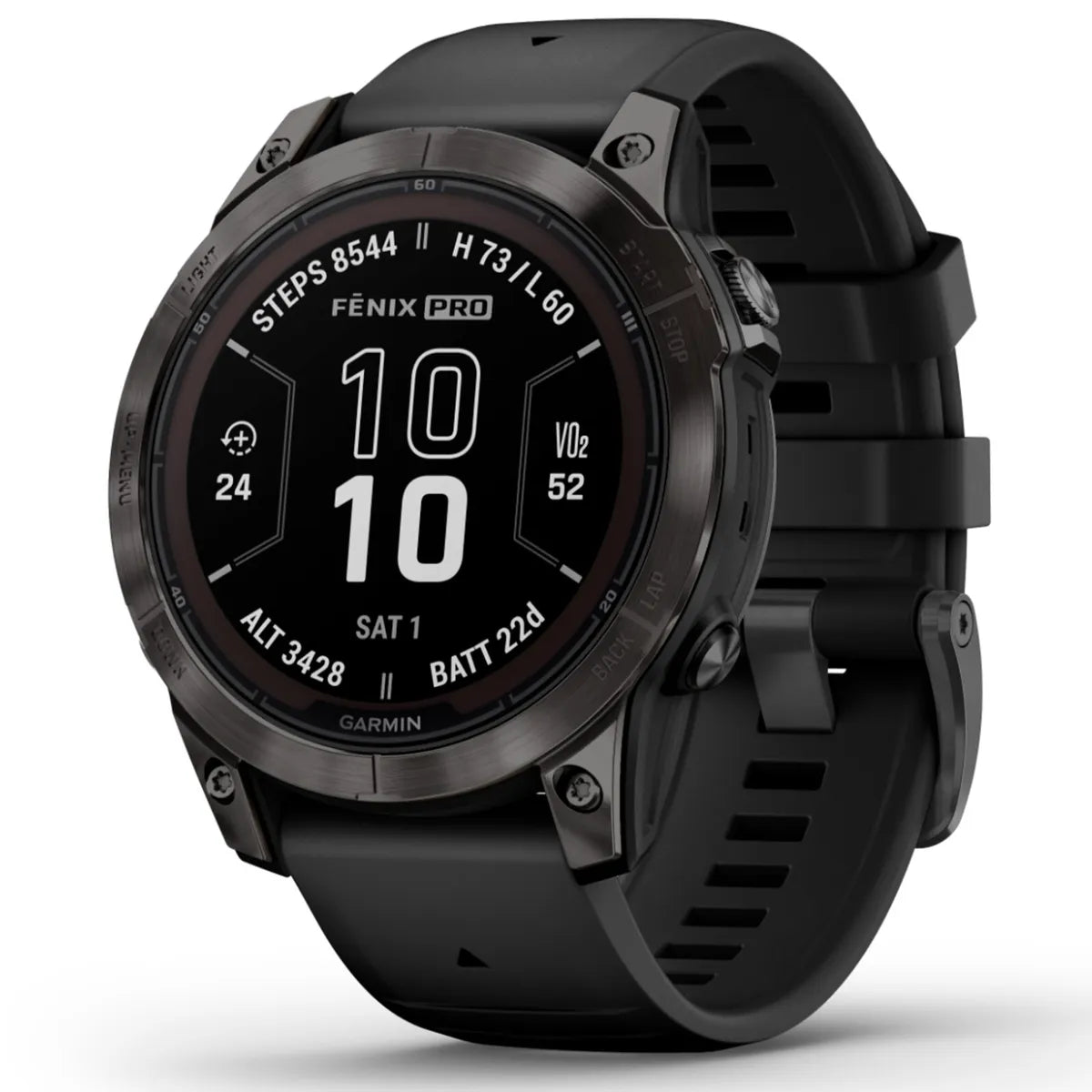 Fēnix® 7 Pro – Sapphire Solar Edition Carbon Gray DLC Titanium with Black Band