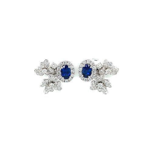 Sapphire Diamond Earrings