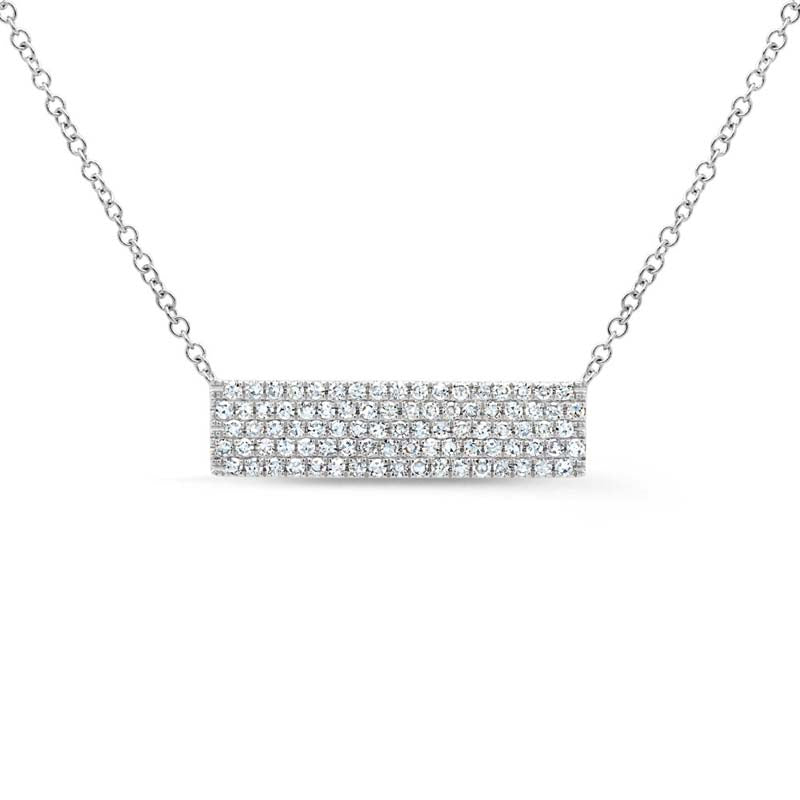 14k White Gold 0.25ctw Diamond Pave Pendant- SC55001719V4