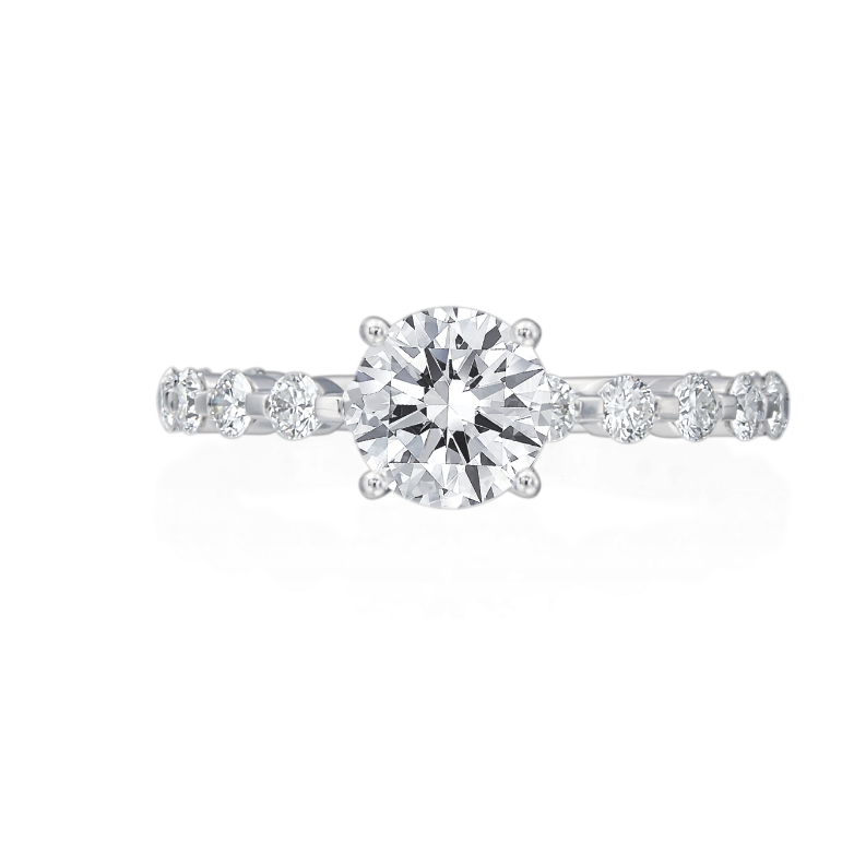 Moyer Collection 18KW 0.67ctw Diamond Engagement Ring Semi-Mounting- 364918