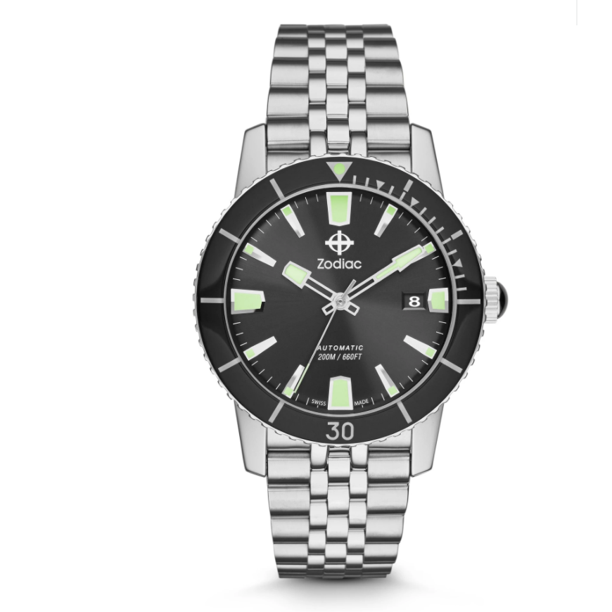 Zodiac Super Sea Wolf 53 Compression Automatic Stainless Steel Watch - ZO9250