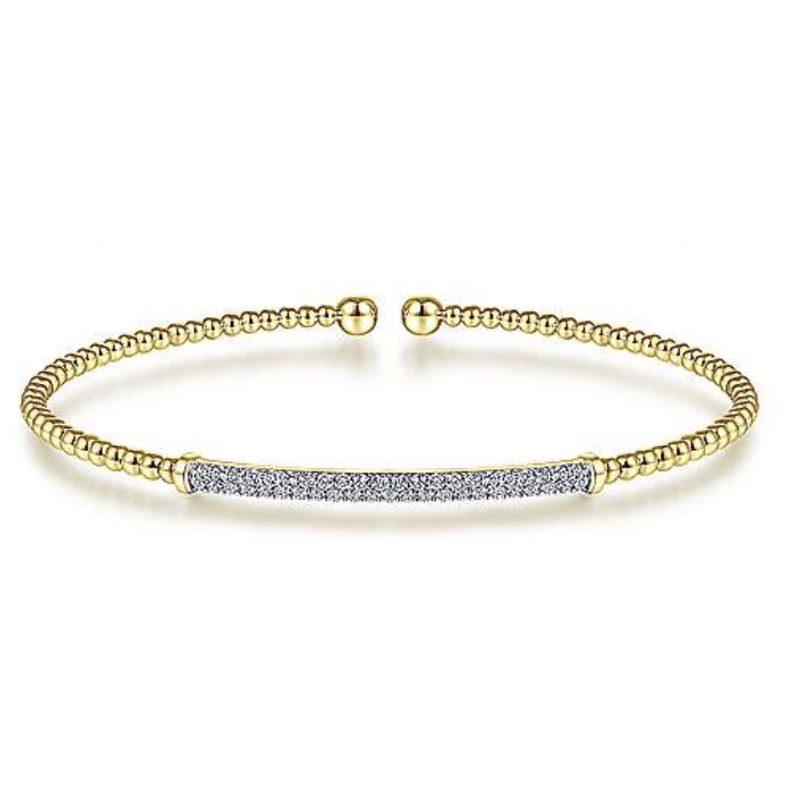 Gabriel & Co 14K Yellow Gold Diamond Bar Bujukan Bracelet- BG4262-62Y45JJ