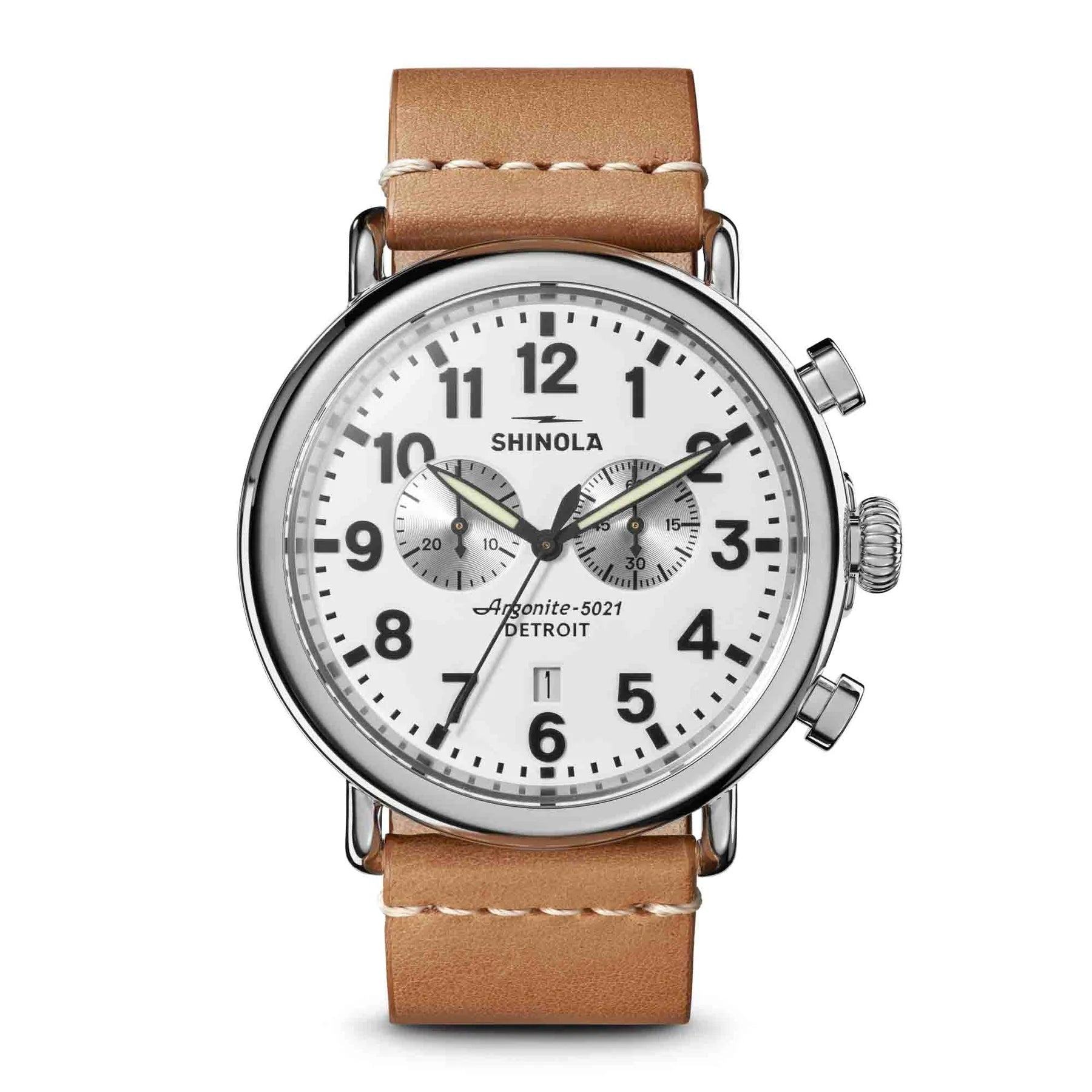 The Runwell Chrono 47mm White Tan