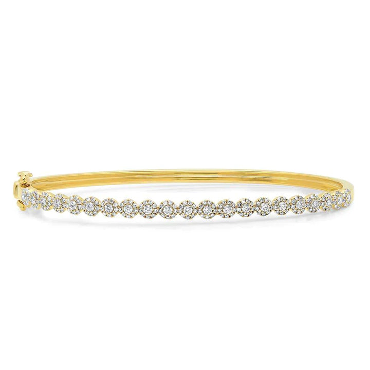 14K Yellow Gold 0.89ctw Diamond Bangle Bracelet- SC55004302ZS