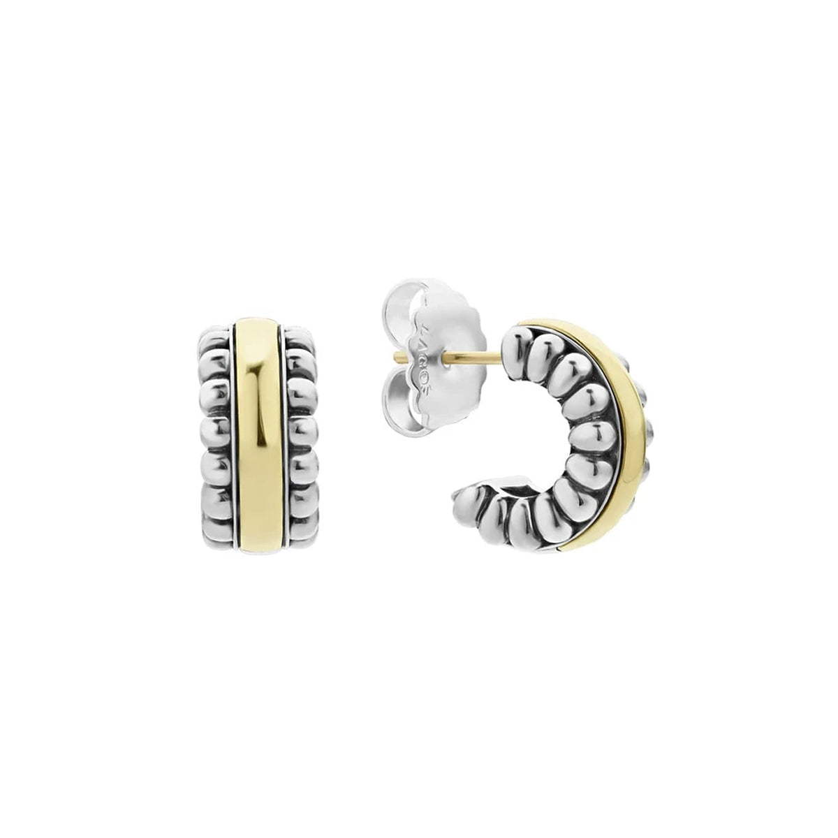Lagos Signature Caviar Hoop Earrings- 01-80831-S