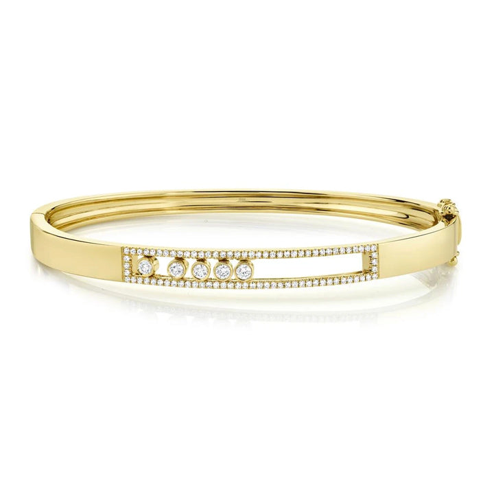14k Yellow Gold Diamond Slider Bangle - SC55005390ZS