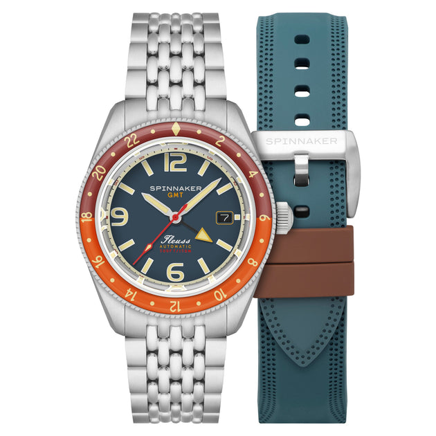 Spinnaker Fleuss GMT Automatic Dark Cerulean Blue