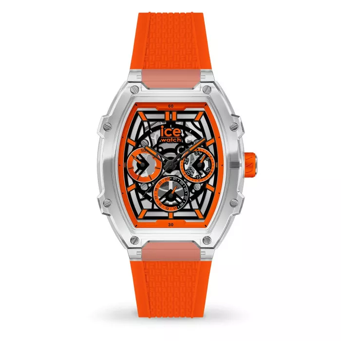 Ice Watch® Multi Dial 'Ice Boliday - Clear Orange Skel' Unisex's Watch (Medium) 024285