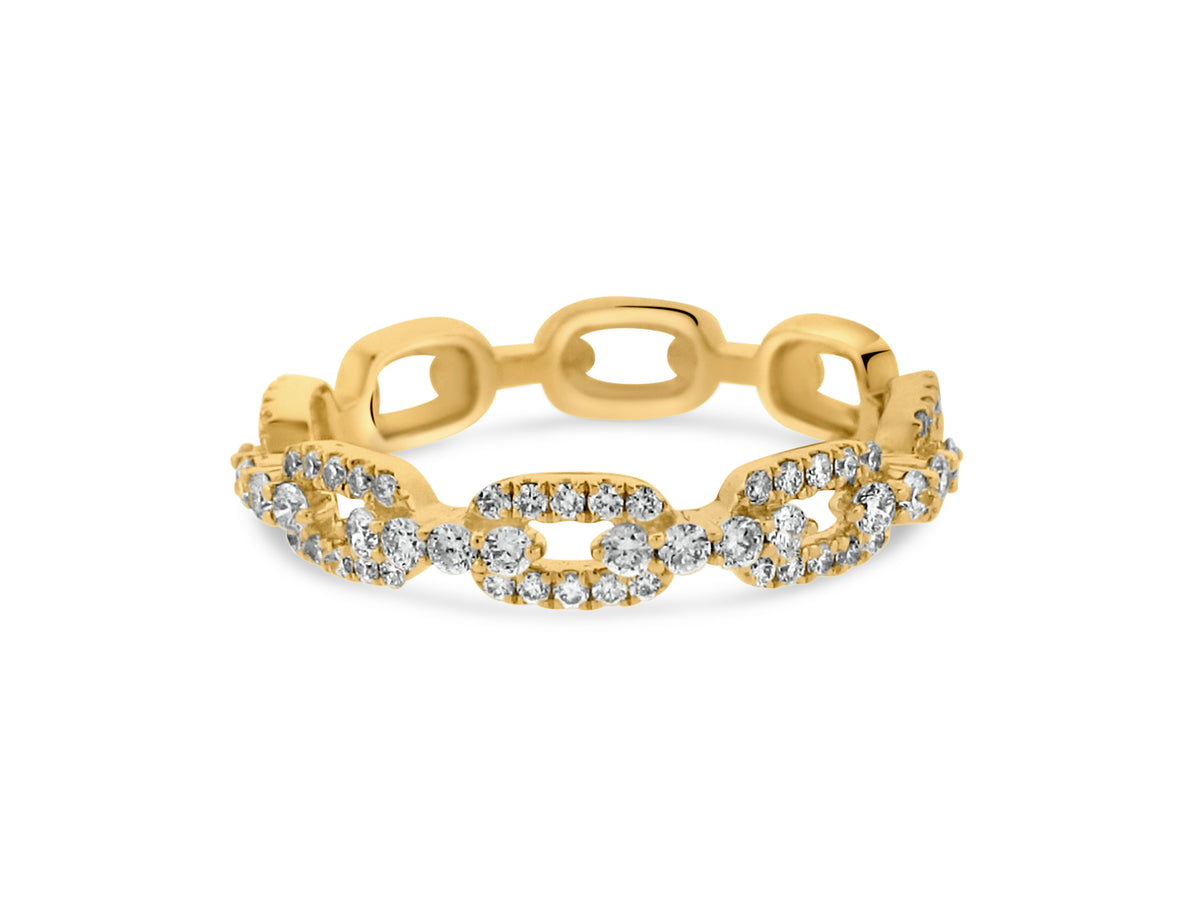 PRIVE'18K YELLOW GOLD .44CT VS CLARITY AND G COLOR DIAMOND LINK BAND