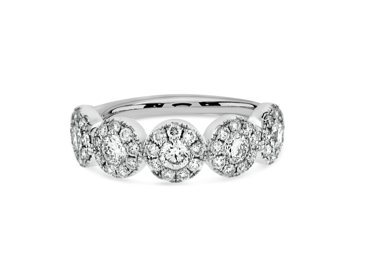 PRIVE'18K WHITE GOLD 1.03CT VS CLARITY AND G DIAMOND BAND