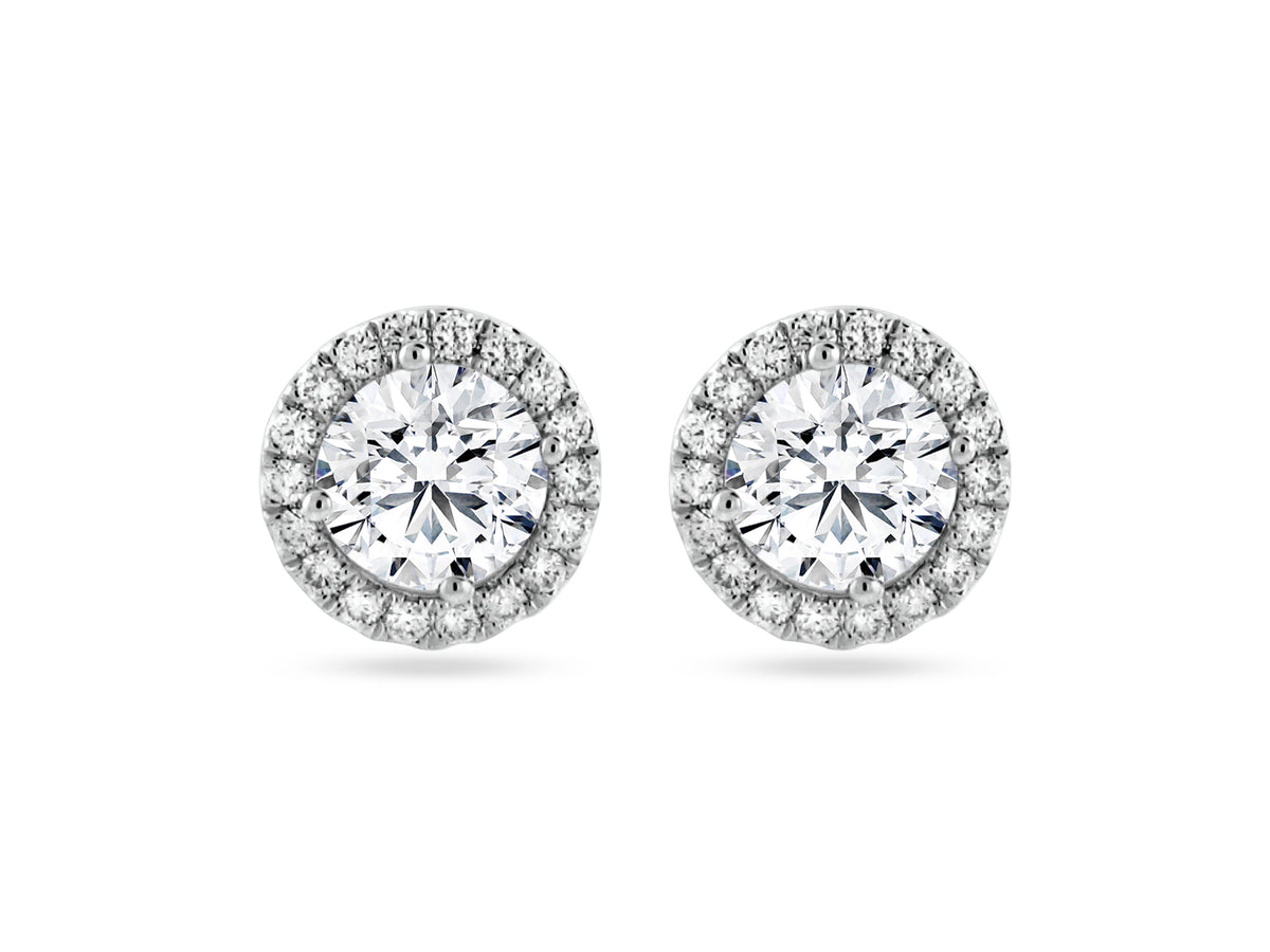 PRIVE'18K WHITE GOLD .33CT VS CLARITY AND G COLOR DIAMOND STUD JACKETS. (CENTER STONE NOT INCLUDED)