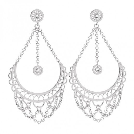 Frida Long Brass Earrings