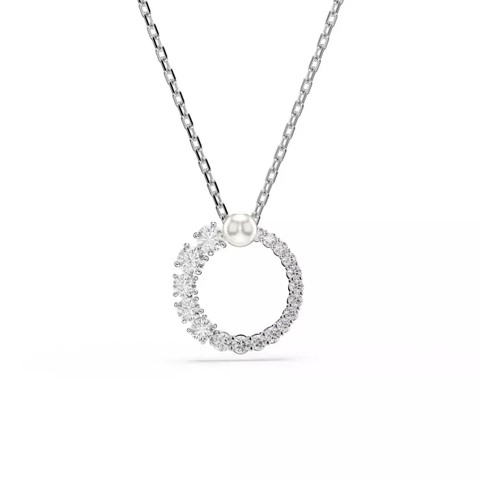 Swarovski® 'Matrix' Women's Base Metal Necklace - Silver 5688751