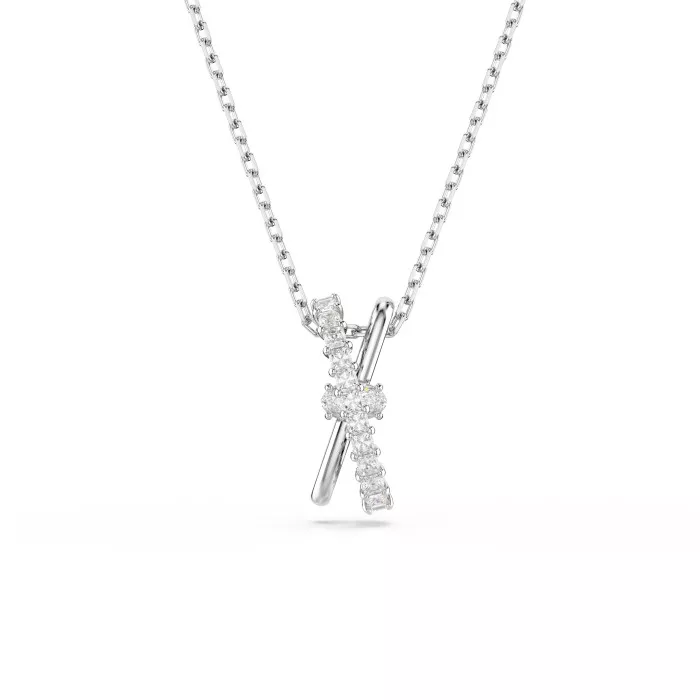 Swarovski® 'Hyperbola' Women's Base Metal Necklace - Silver 5689723