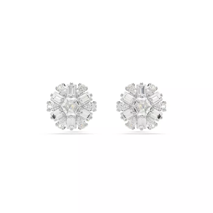 Swarovski® 'Idyllia' Women's Base Metal Stud Earrings - Silver 5691483