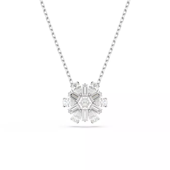 Swarovski® 'Idyllia' Women's Base Metal Necklace - Silver 5691484