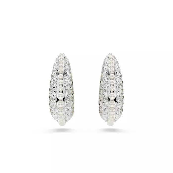 Swarovski® 'Sublima' Women's Base Metal Drop Earrings - Silver 5692107